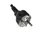 Preview: Power cord Europe CEE 7/7 straight to C13, 1mm², VDE, black, length 3,00m